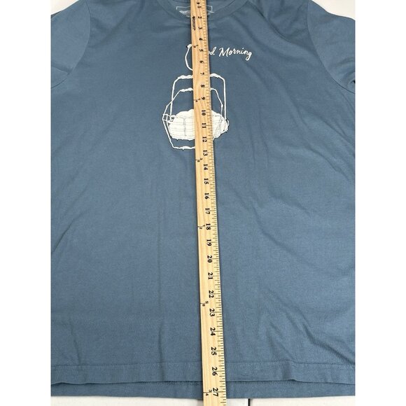 Ski The East Graphic Crewneck Tee T-Shirt Men’s XL Snow Lift Blue Cotton - Picture 7 of 11